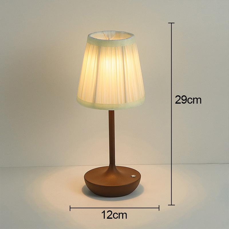 

Ретро Тканевый Настольный Светильник Роскошная Ткань Кабинет Спальня Ресторан Атмосферный Свет Прикроватная Тумбочка Декорация Перезаряжаемые Светодиодные Настольные Лампы Tri colored light