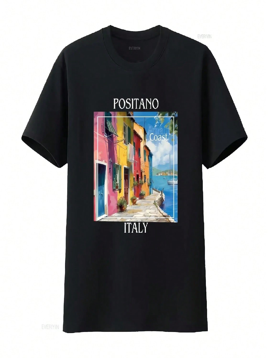 Positano Italia T Shirt Italy Quotes Amalfi Coast Vacations Dolce Vita Far Niente Girls Trip Tee Ciao Wounisex Crewneck Vintage S разноцветный