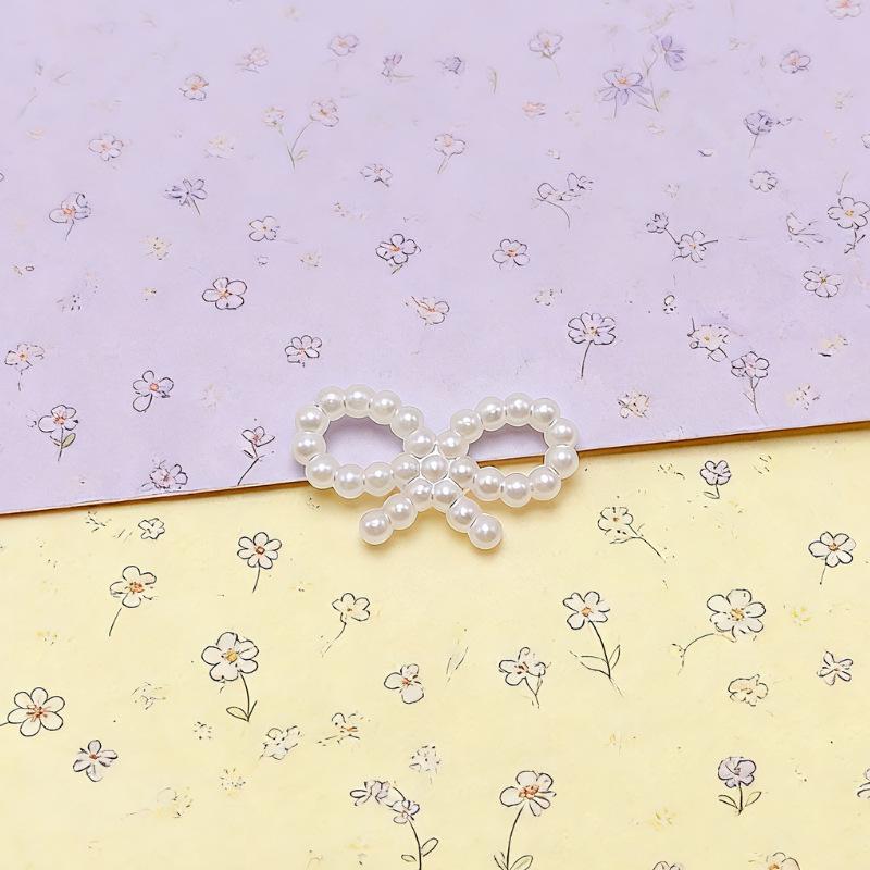 

Resin Faux Pearl Bowknot Hair Clip & DIY Accessory Set білий