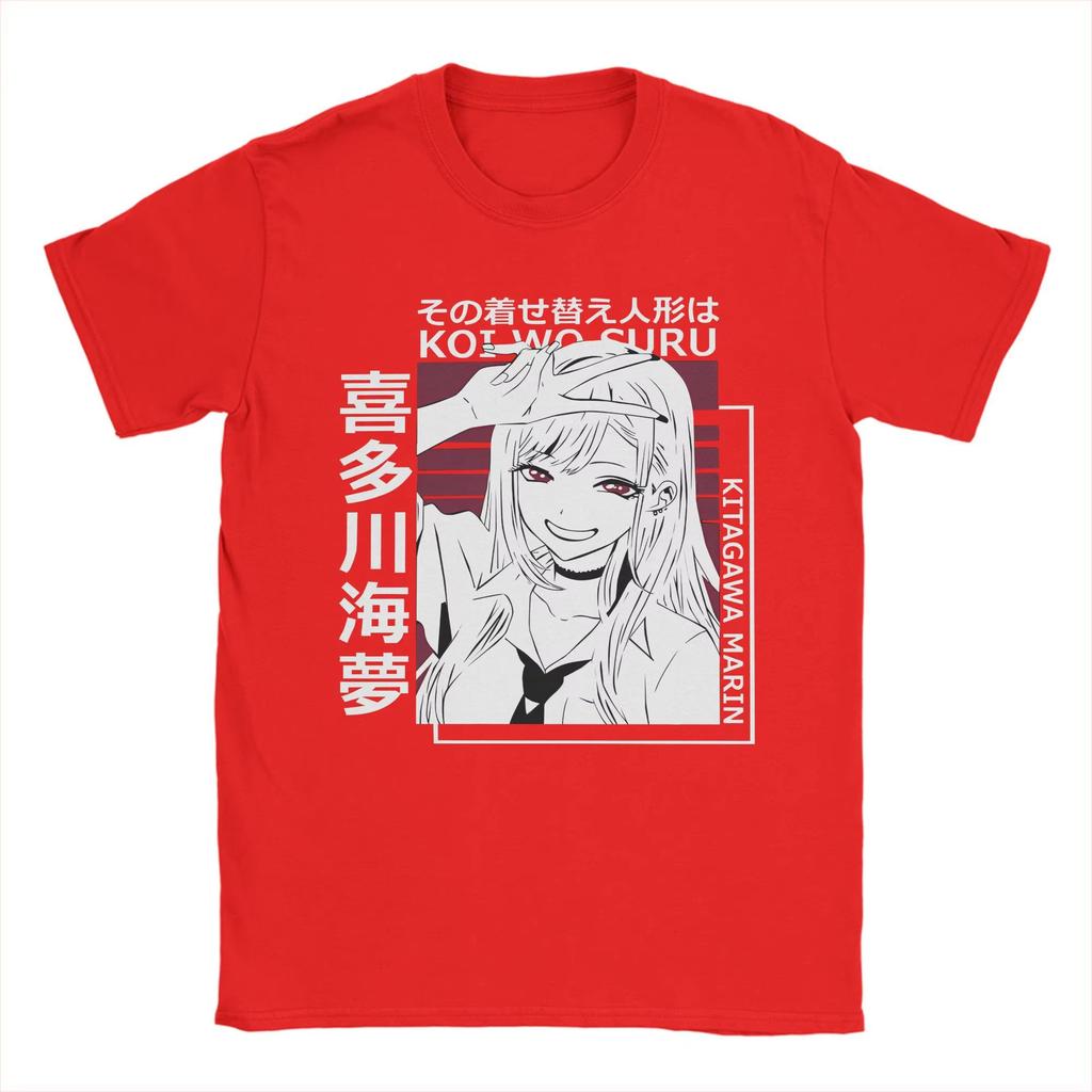 My Dress-Up Darling Marin Kitagawa T Shirt Summer Wakana Gojo Anime Vintage T Shirts 100% Cotton Tshirt for Men Pattern Tees Top