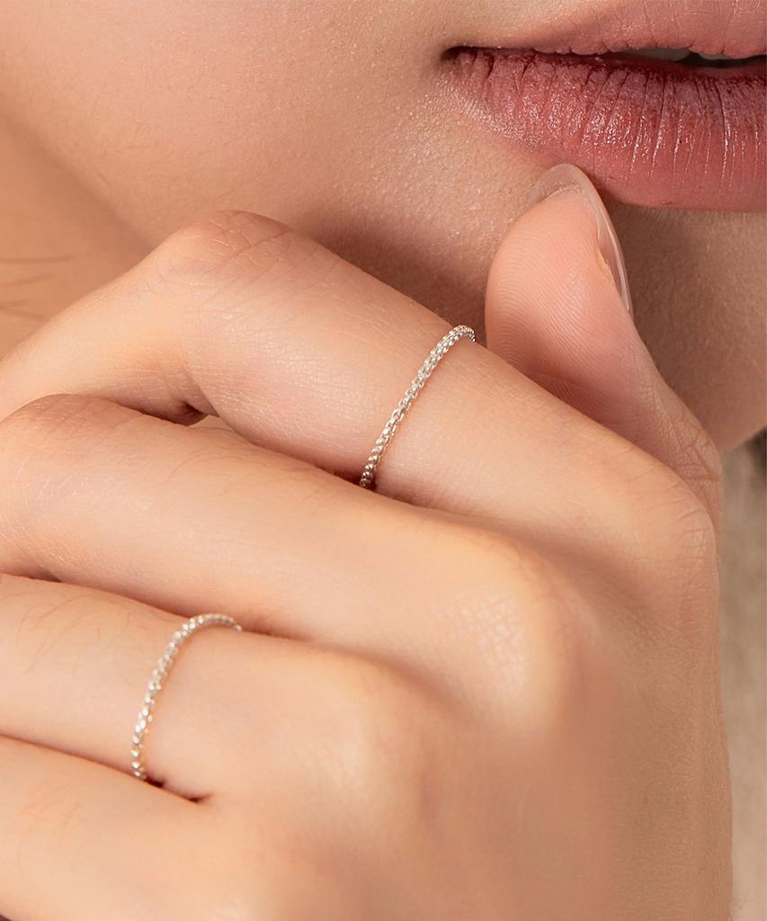 Helene Jewelry Silver 925 Round Chain Ring (D Type)