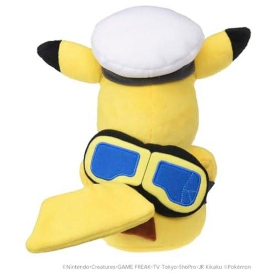 Takara Tomy Pocket Monster Pokémon Plush Toy Captain Pikachu Goggles Ver.