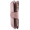 Women Leather Wallet Multi Card Pockets Large Capacity Zip Card Holder Wallet for Cash Pink Free Size