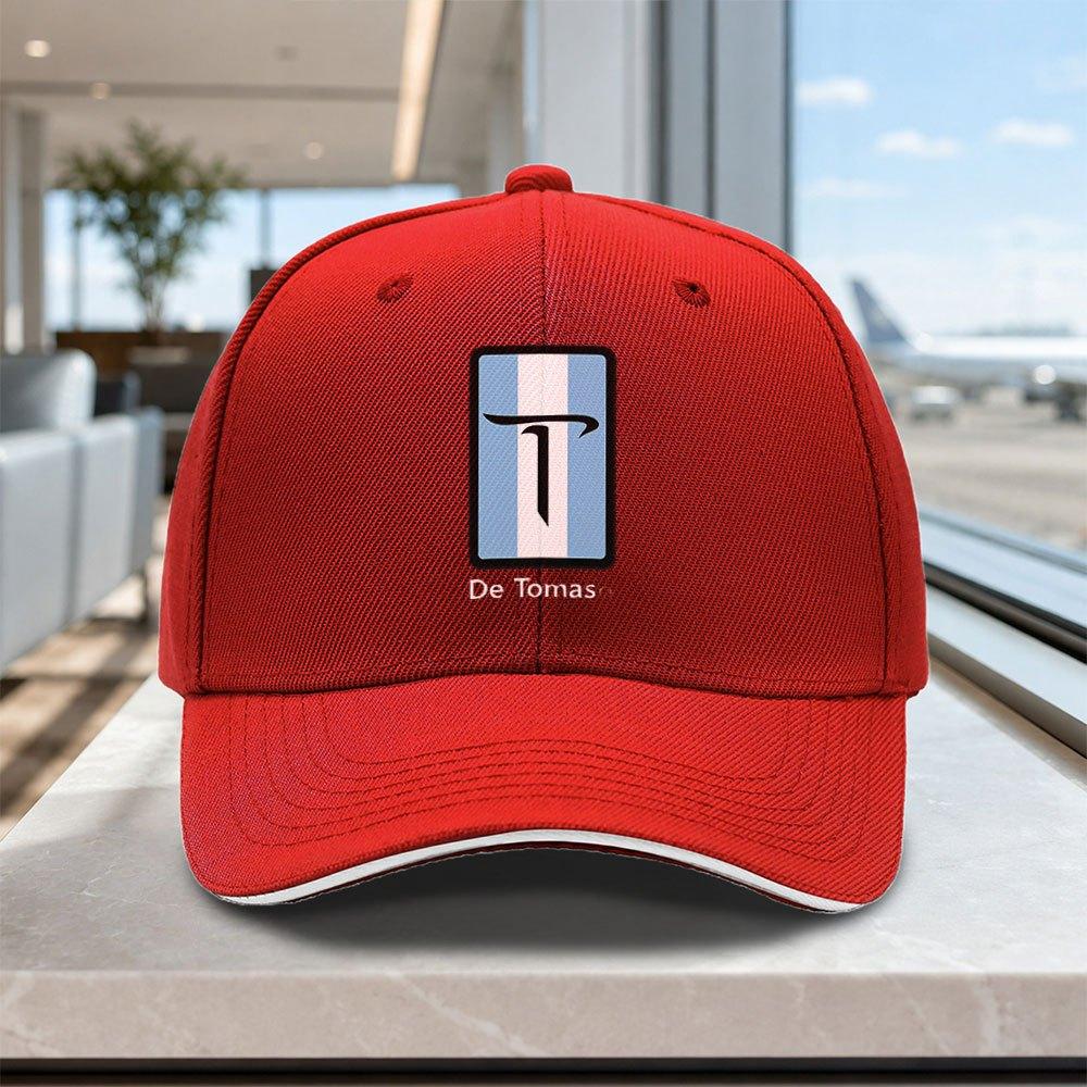 De Tomaso Logo Adjustable Sandwich Cap  Lightweight Unisex Printed Hat