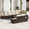 VidaXL Ensemble de canapé de jardin 8 pièces avec coussins gris en poly rotin 3355787