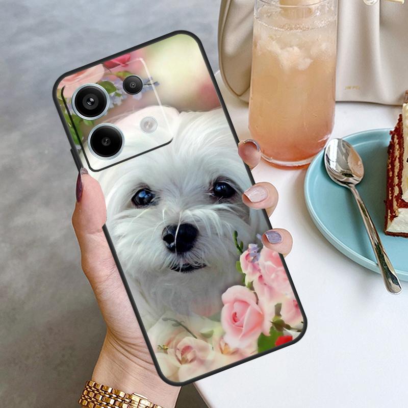 

Cartoon Maltese Dog Case For Xiaomi Redmi Note 11 9 10 12 13 Pro Plus 9S 10S 11S 12S Redmi 12 10C 9C 13C Cover Redmi Note 11
