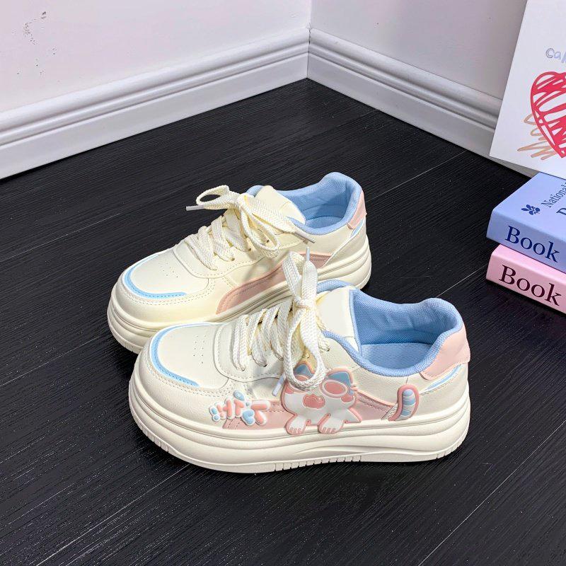 

Girls white sneakers2026New Spring Children s Cartoon Sneakers, Big Kids Leather Princess Lightweight Board Shoes 28Inner Length17.4cm