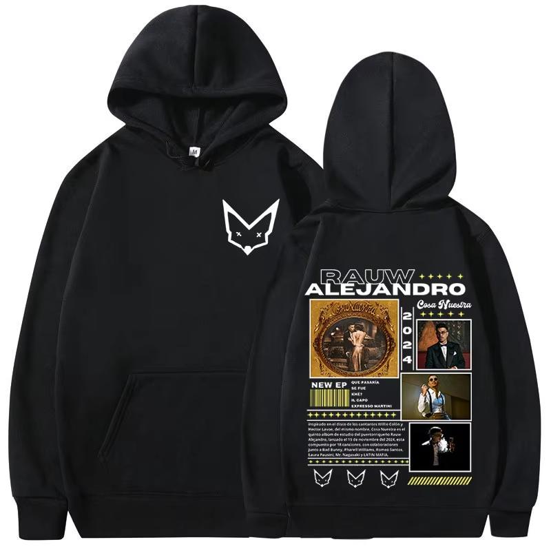 Singer Rauw Alejandro Todo De Ti Album Print Hoodie Man Fashion Vintage Streetwear Men Hip Hop Oversized Sweatshirt Male Hoodies