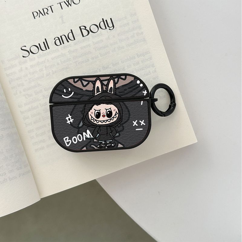 

Apple Earphone Case Wireless Bluetooth Protective Case Apple Airpods 4 [Black Rab] Send Black Ring