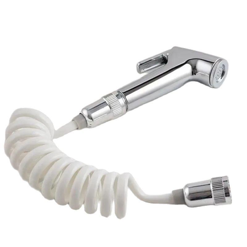 Universal Flexible Shower Hose with Spring Extension Hand Sprayer Pipe Connector for Bathroom Toilet Bidet - Durable Spring Tube