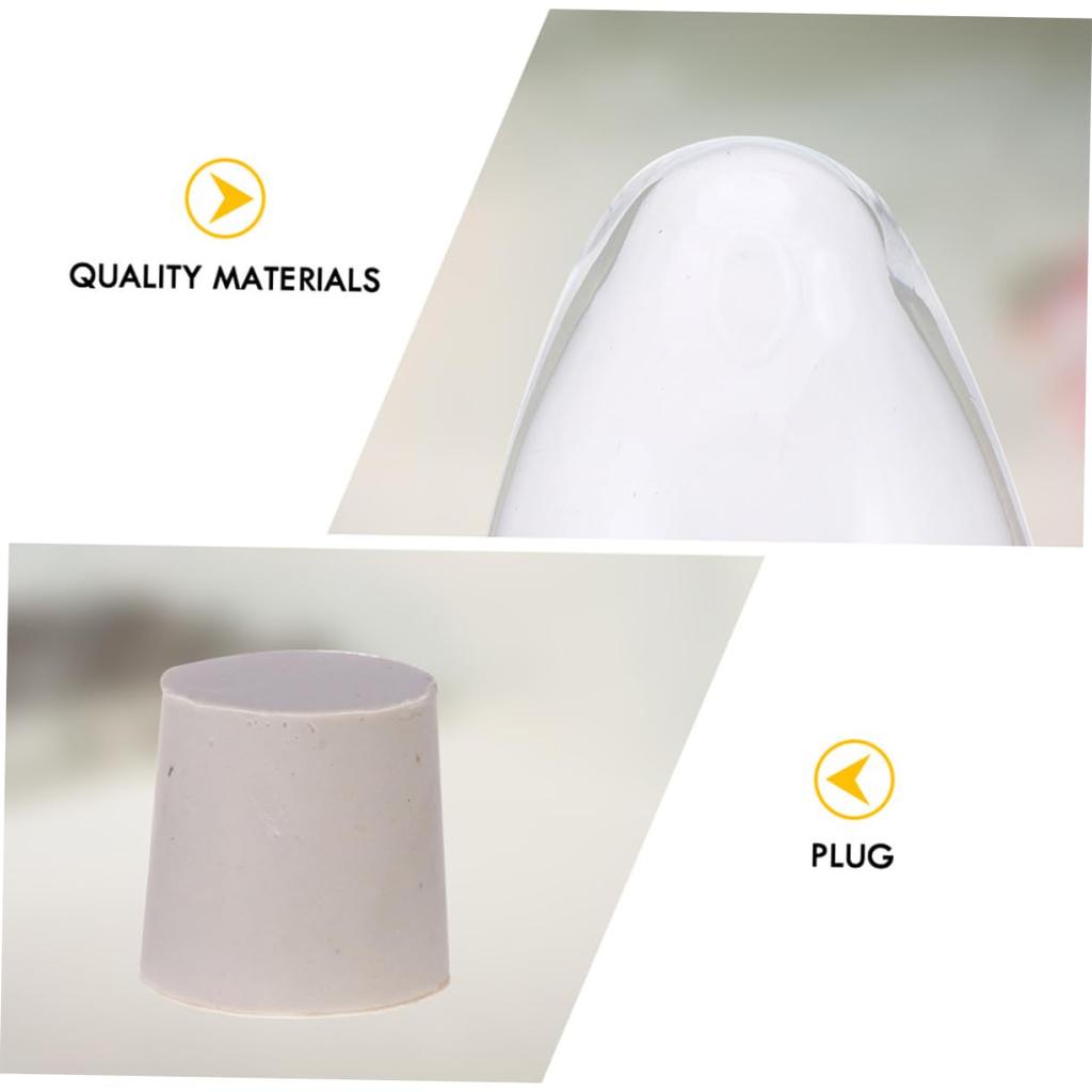 POPETPOP 3-Piece Glass Heart Jars, Seed Display Bottles, Laboratory Sample Bottles, Glass Sample Bottles, Media Storage Glass Bottles, Glass Conical