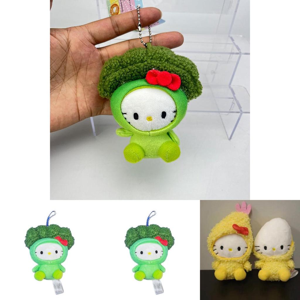 Hellokitty Shrimp Plush Toy Backpack Pendant Cute And Fluffy Kitty Design