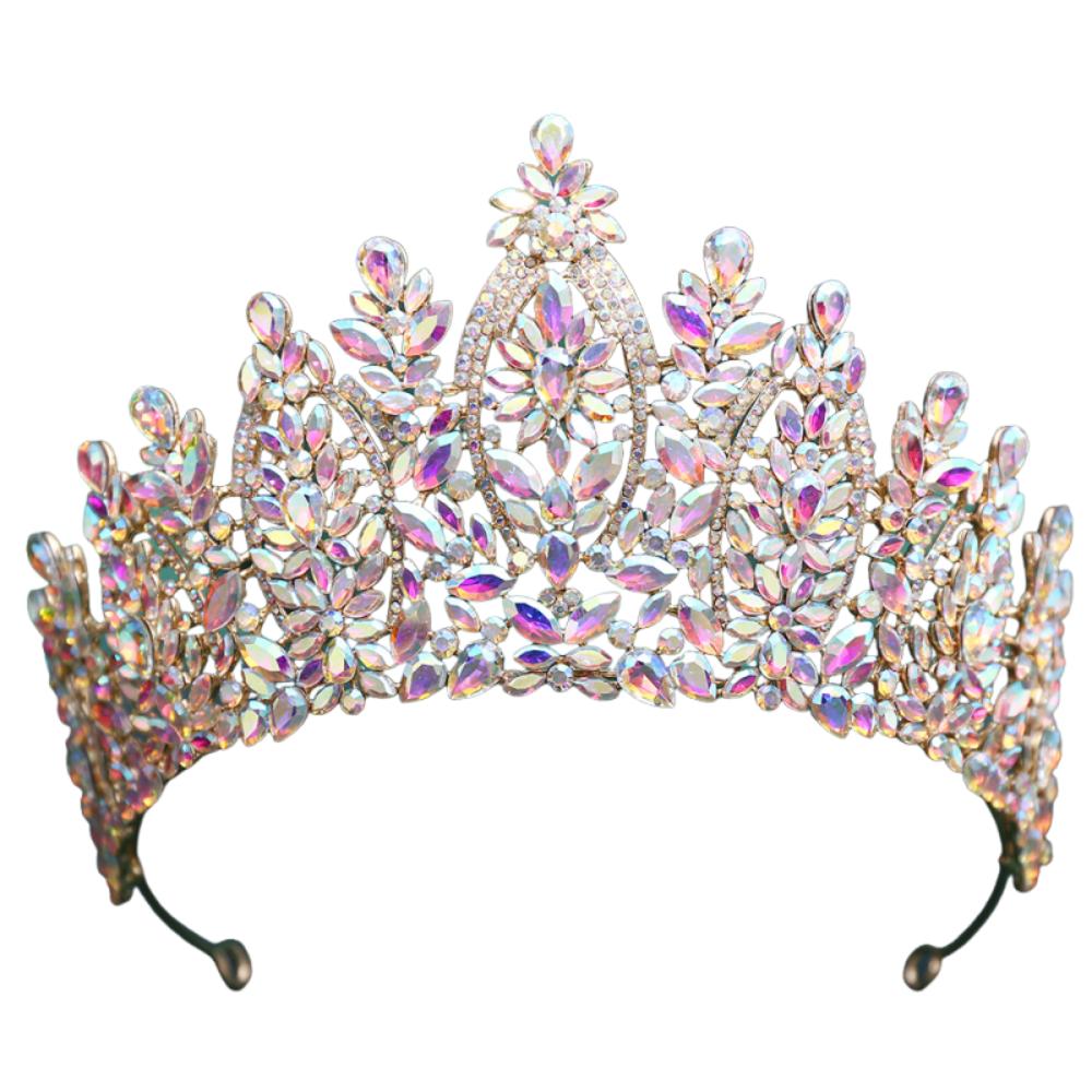 Large Size Baroque Crystal Wedding Crown Luxury Queen Princess Headband Bridal Tiara  Bridal Party