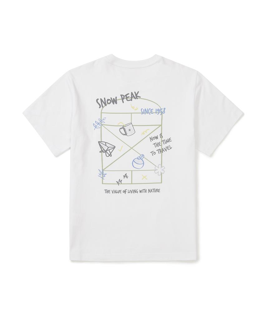 SNOWPEAK APPAREL Cotton Gear Short Sleeve T-Shirt (S25Mmfts68) White