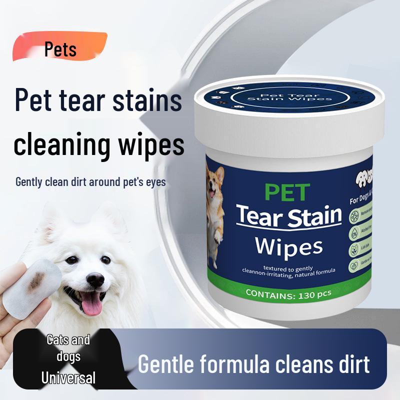 Pet Eye Wipes for Cats & Dogs, Tear Stain Remover, Eye Discharge Cleanse, Bichon Frise Tear Stain Care