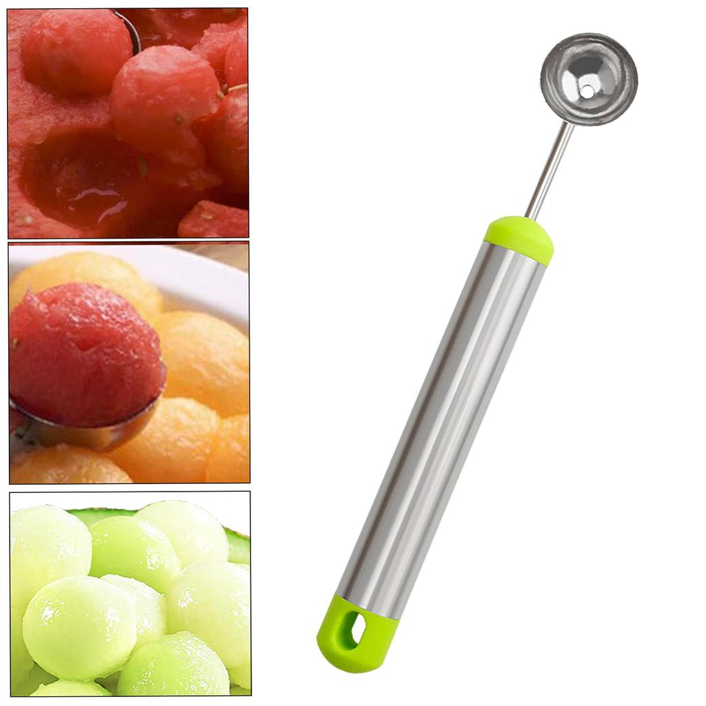 Melon Baller Spoon Portable DIY Fruit Baller Tool Fruit Scooper for Watermelon Cantaloupe Sorbet Meatballs Ice Cream