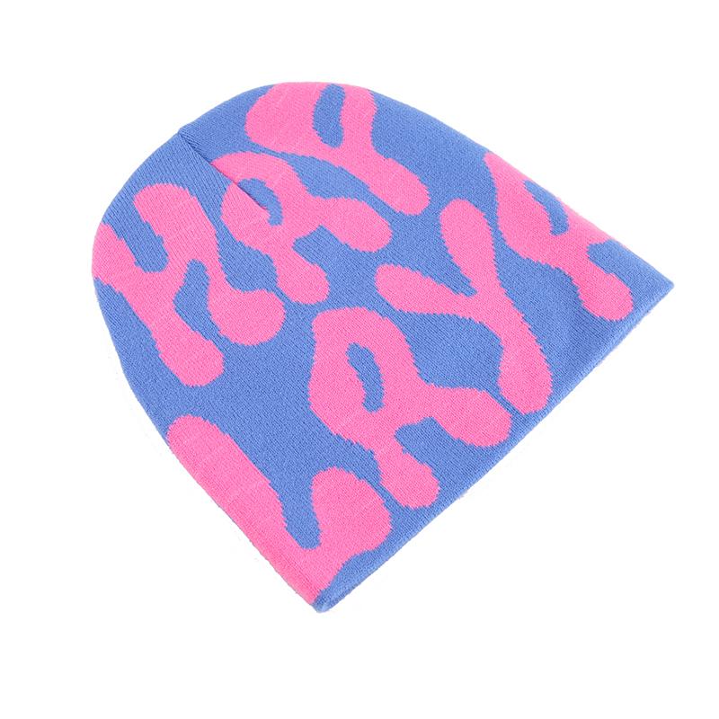 Unisex Running Acrylic Hat Jacquard Beanie Custom Logo Big Letter Knit Beanie Hat
