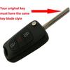 Replacement Key Fob Shell Case Fit for Kia Soul Rio 3 Buttons Flip Folding Keyless Entry Remote Key Fob Cover Housing with Uncut Blade Blank