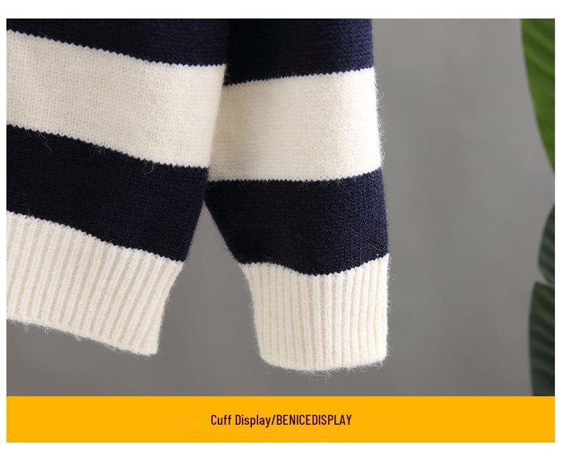 2025 Fashionable Boys' Striped Sweater: Handsome Toddler Spring/Autumn Knitwear