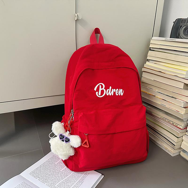 New Fashion School Bag Women's Large Capacity Backpack Lightweight Versatile High School Student Junior High School Student Backpack Tide