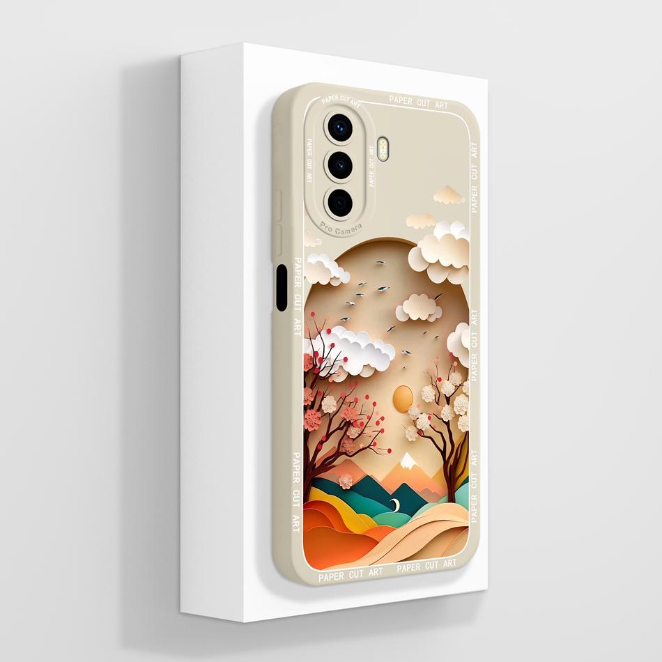 Case For Huawei Nova Y70 Plus Art Bear Full Coverage Anti Drop Funda For Huawei Nova Y 70 Y70+ Liquid Silicone Phone Back Cover