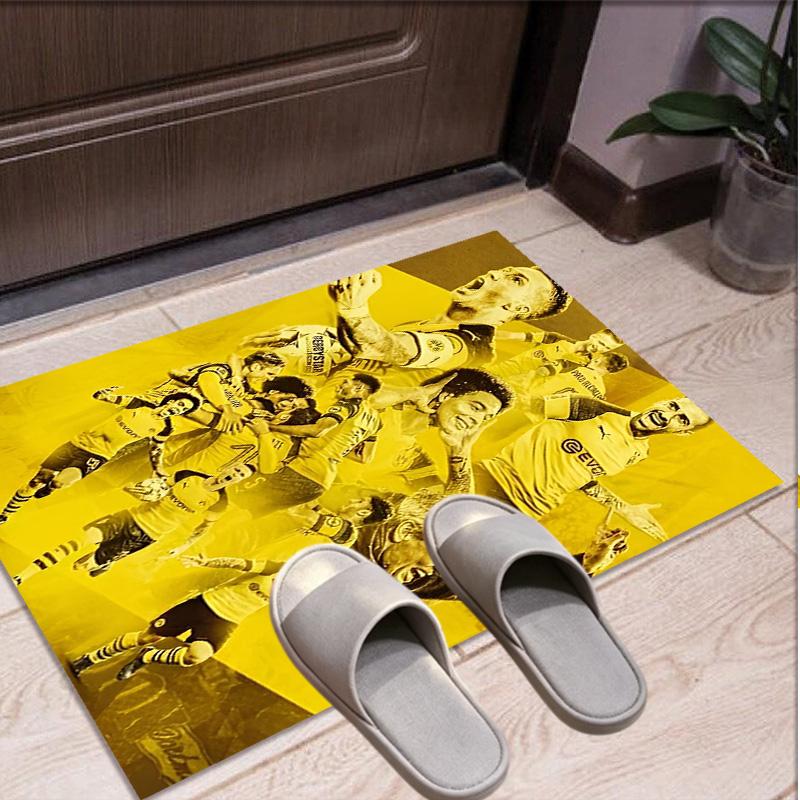 Borussia Dortmund Pattern Rug, Indoor/Outdoor Mat, for Picnic, Gameroom, Bedroom, Office, Living Room, Home Decor Carpet, Birthday Gift