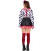 Vielseitiges Clown- & Skelett-Kostüm für erwachsene Frauen - S bis XL, Halloween, Bühnenauftritte, Ostern