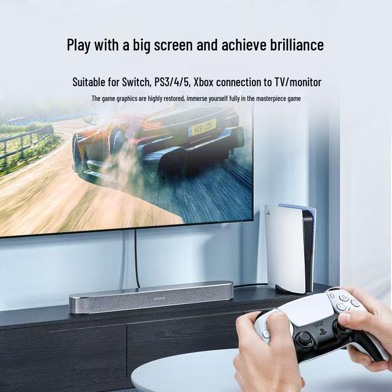 5-in-1 USB-C to HDMI Docking Station: 4K HD USB Hub for Laptop/Phone/Switch