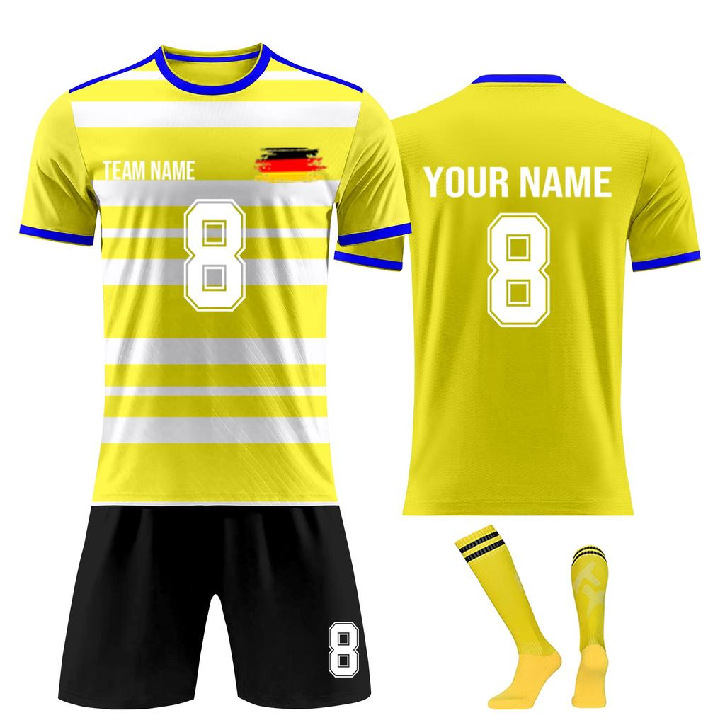 Personalised Shirts Kit Mens Girls With Name Number Custom Football Jerseys For Boys Training Suit