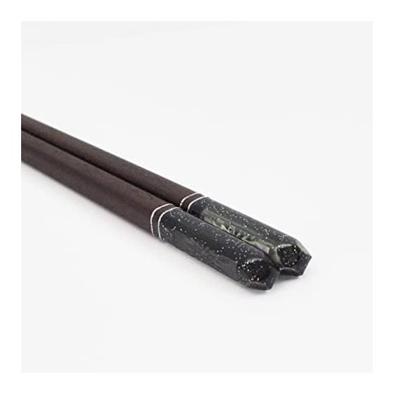 A Pair of Lacquered Chopsticks with Chopstick Rests In a Paulownia Box - "Hanahanabi" Design, 2 Pairs, Made In Japan
