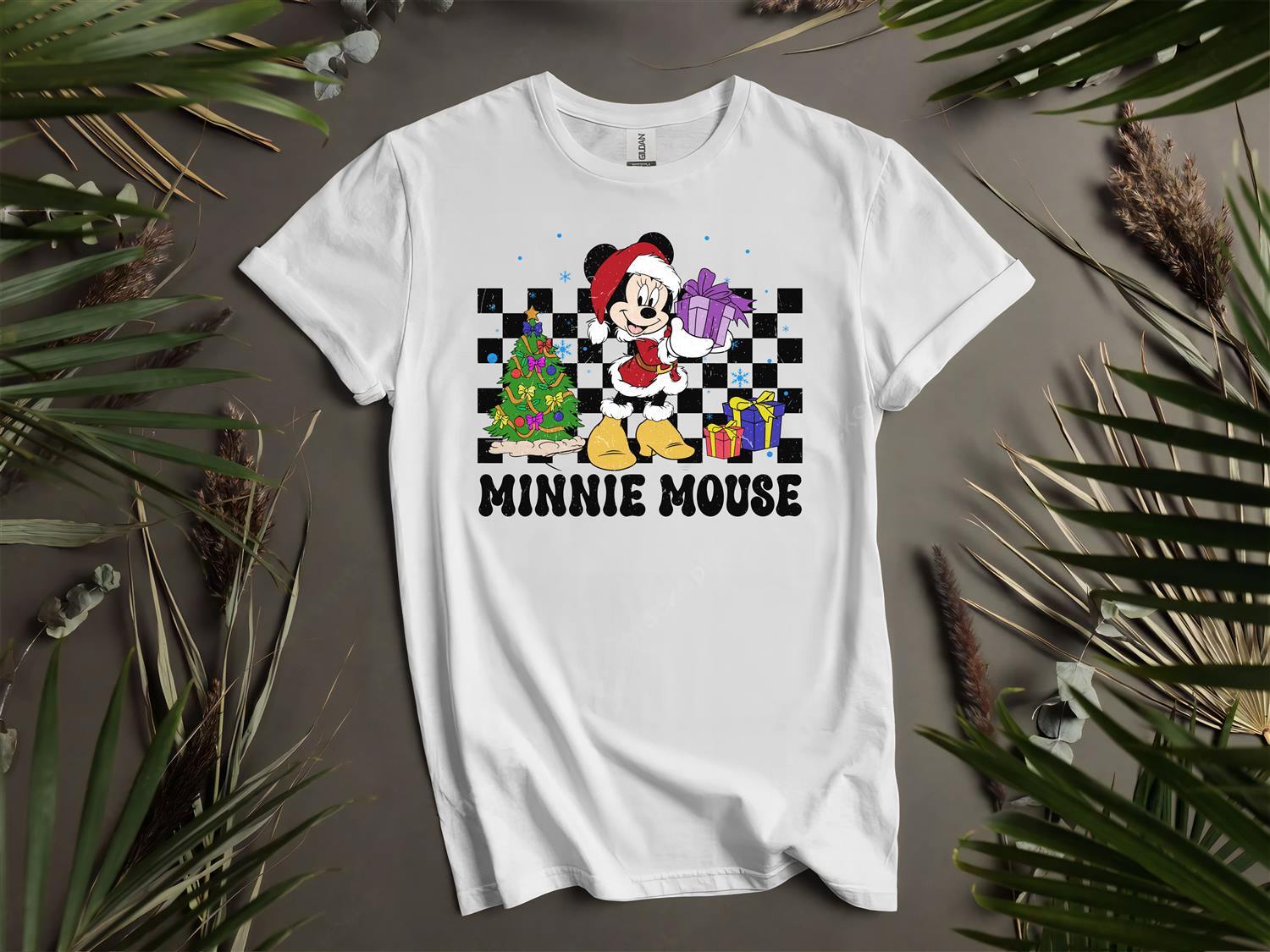 Minnie Mouse Christmas T-shirt T shirt Men Women Unisex Tshirt L2 L