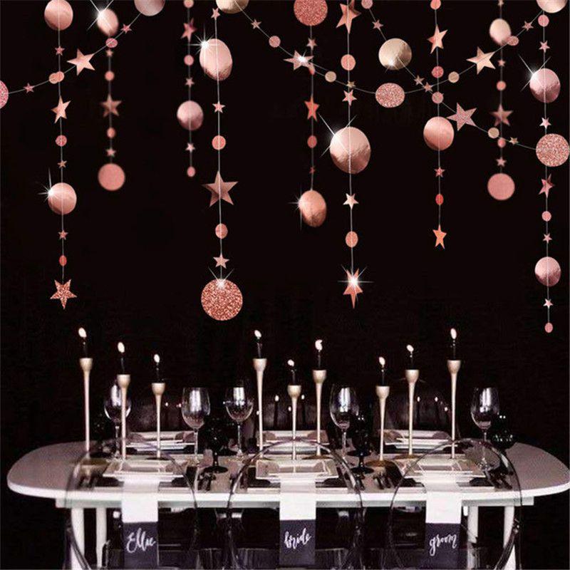New Year Merry Christmas Garland 4M Decorations for Home Twinkle Star Paper ChristmasTree Ornaments