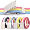 120cm Metel Buckle Belt Adjustable Nylon Braided Belt Fashion Canvas Belt  Unisex