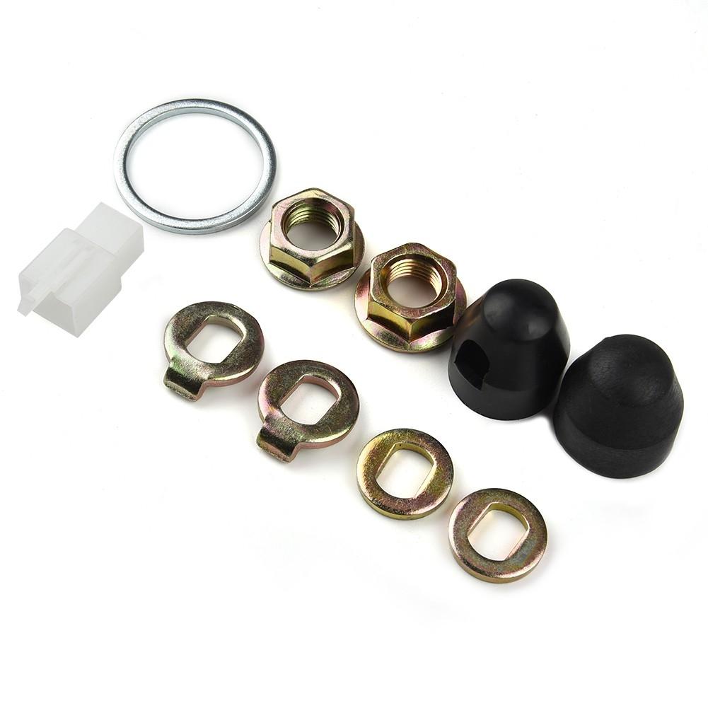 E-bike Hub Motor Axle Components Kit with Lock Nut and Washer for M12/M14