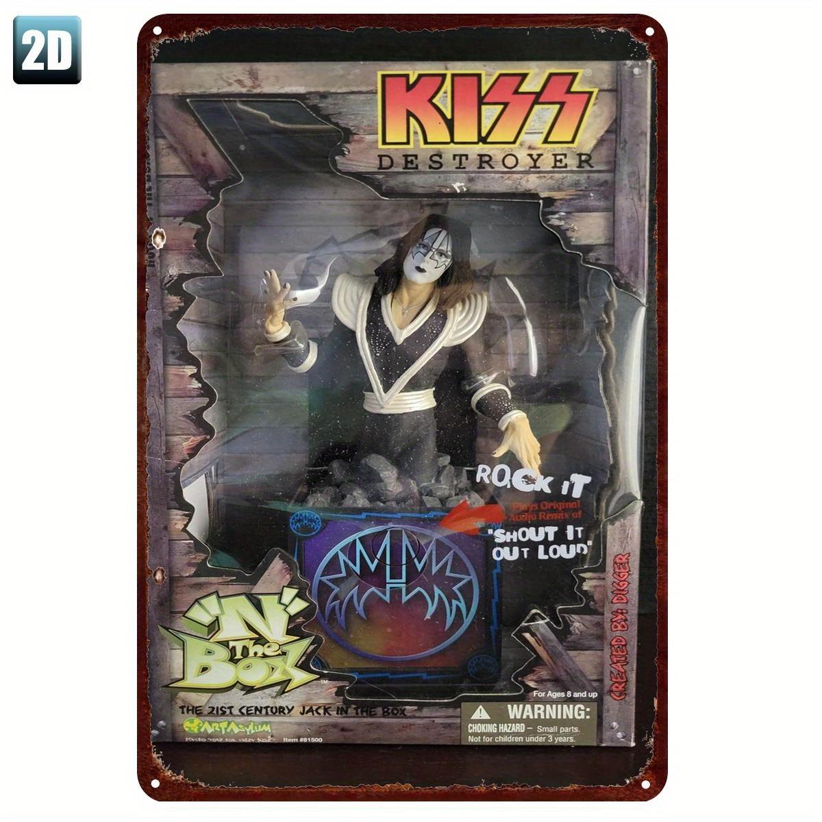 

KISS Destroyer Ace Frehley Tinplate Art Collectible Figure Rock Music Decor with Dynamic Stage Pose Iconic Album Art Desig 20x30cm（7.8x11.8inch）