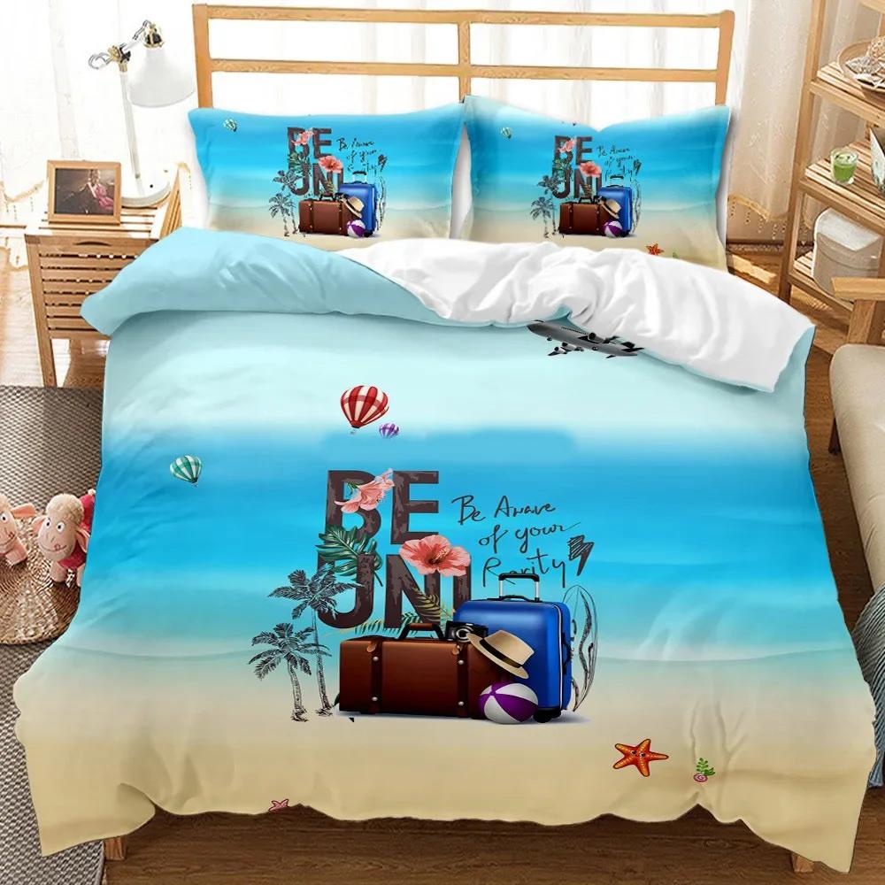 3D Printed Fashion Cartoon Girl Scenery Bedding Set Modern Duvet Cover Double Twin Full Queen King Adult Kids Bedclothes Quilt