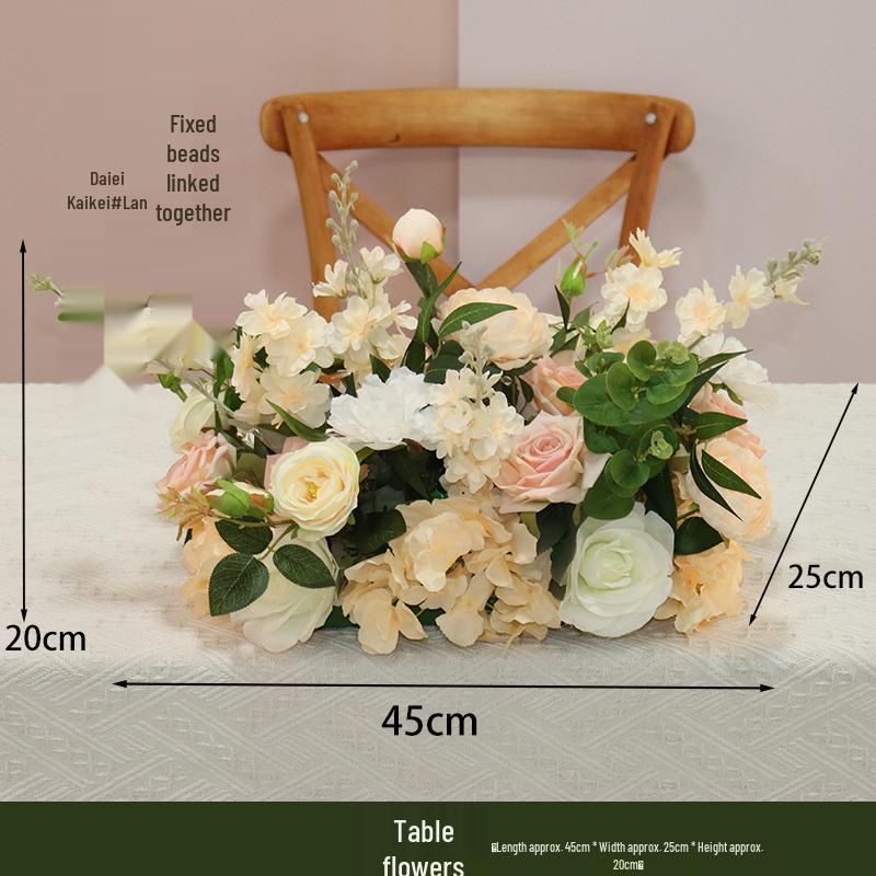 Pastorales Seidenblumenarrangement für Wohnzimmer oder Esstisch-Dekoration