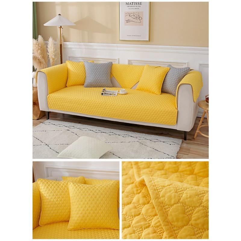 Polštářek na pohovku z čisté bavlny pro všechna roční období, protiskluzový potah na pohovku, opěradlo, bavlněný podsedák, jednoduchý, moderní a zesílený