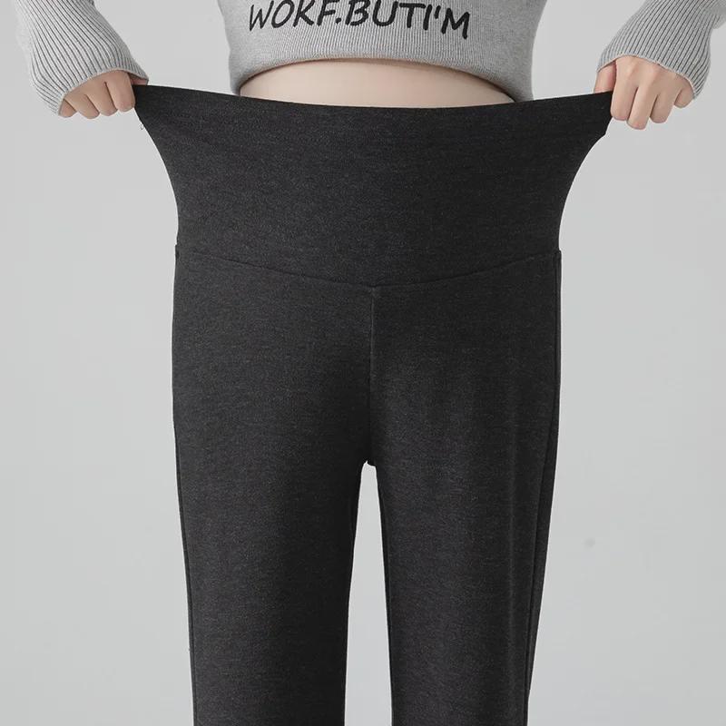 Nové volné těhotenské kalhoty do zvonu s přídavným sametem na podzim/zimu