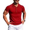 2024 New Summer Polo Men Solid Stripe Fitness Elasticity Short Sleeve Polo Shirts Men Fashion Stand Collar Mens Shirts
