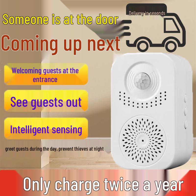 Smart Entry Doorbell with Voice Greeting and Infrared Sensor