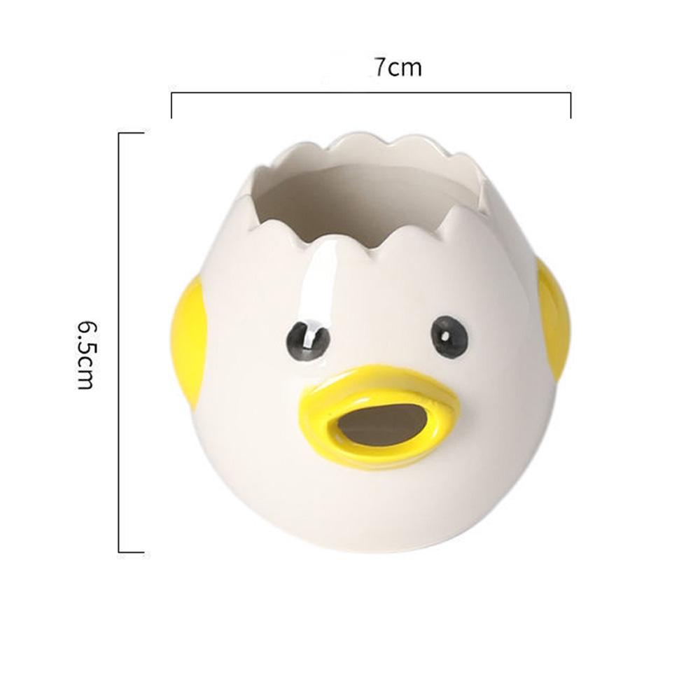 Lovely Egg White Separator Cute Chicken Ceramic Egg Yolk Protein Separator Egg Strainer Kitchen Tool Baking Accessories Egg Rack