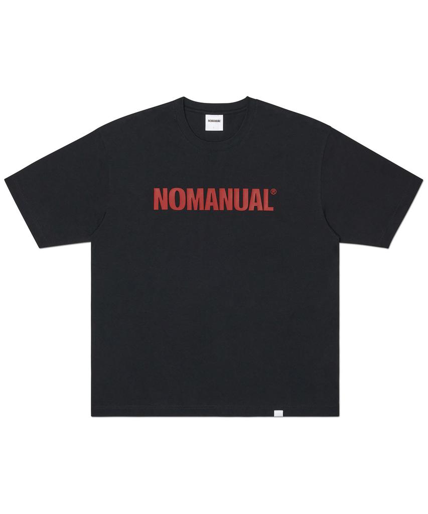 Nomaenyueol Nm Text Logo T-Shirt - Black