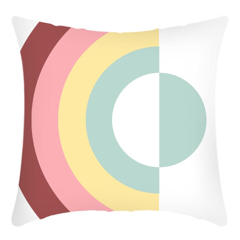 New Artistic Abstract Print Simple Geometric Shape Combination Print Pillow Case Home Sofa Cushion Cover