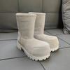 Modne Nowe Śniegowce na Grubej Podeszwie dla Kobiet z Dużą Główką Wygodne Zimowe Buty dla Kobiet Grube Ciepłe Bawełniane Buty dla Kobiet 2024