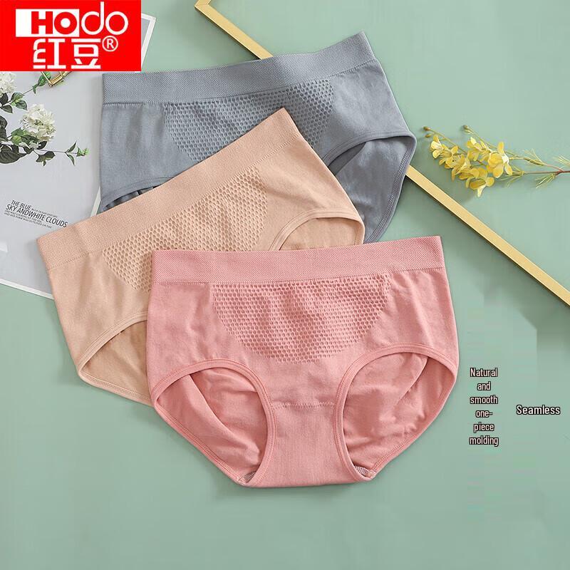 

Женские бесшовные трусы-слипы с высокой посадкой и контролем живота - 3 штуки One Size