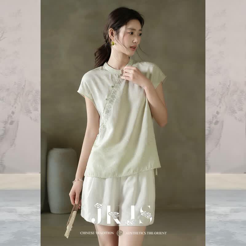 Chinese Style Embroidered Women's T-Shirt