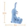Apricot Lamb Blue Corduroy Bunny Plush Toy for Kids, Soft and Cute Fluffy Blue Corduroy Bunny for Girls and Boys, 23cm