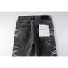 KB Jeans, European and American Trendy Brand Fashion Slim-fitting Small Feet Ripped Holes and Old Jeans