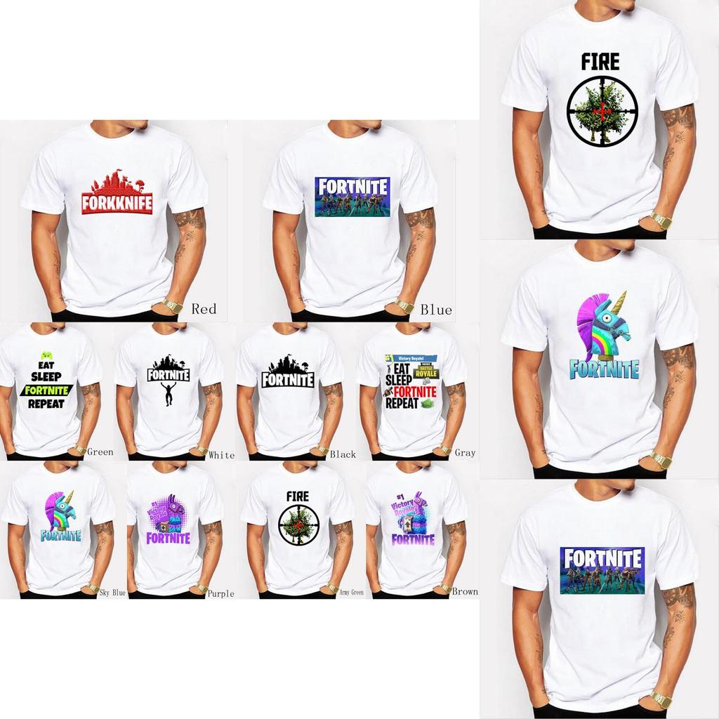 Fortnite Men Faddish Women Shirt Tshirt Leisure Short Sleeve Clothes Mens